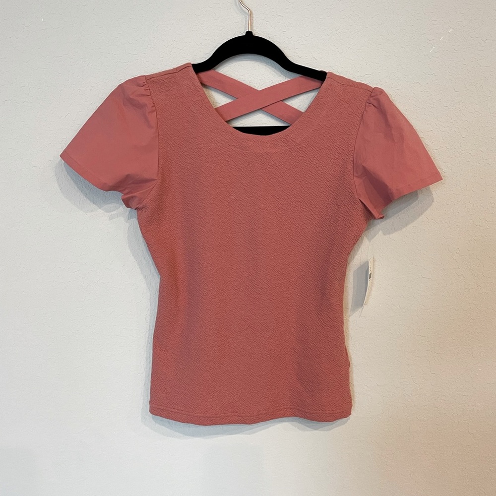 NWT Anthropologie Lace Up Flutter Top - Picture 2 of 6